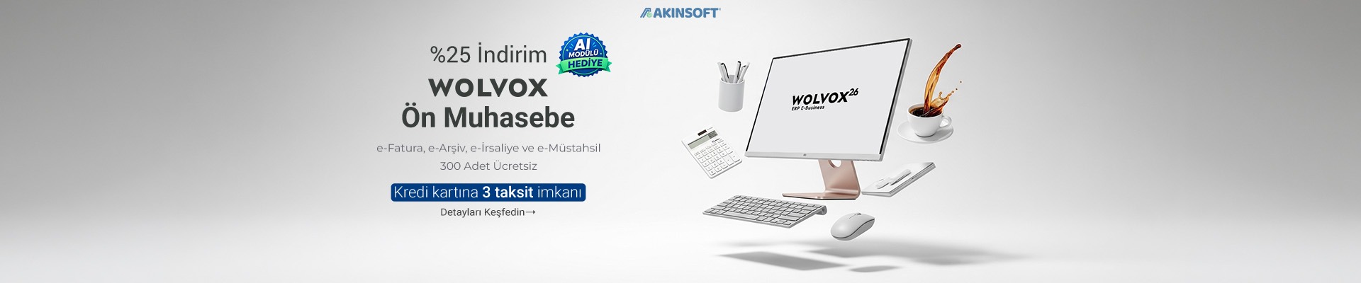 Wolvox %25 İndirim + AI Modülü Hediye