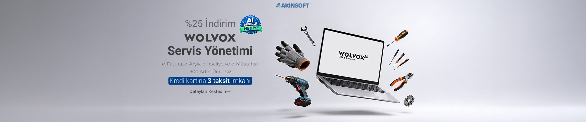 Wolvox Servis %25 + AI Modülü Hediye