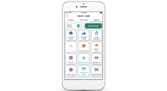 Restoran Kafe Adisyon Yönetimi | Garson PDA (IOS)